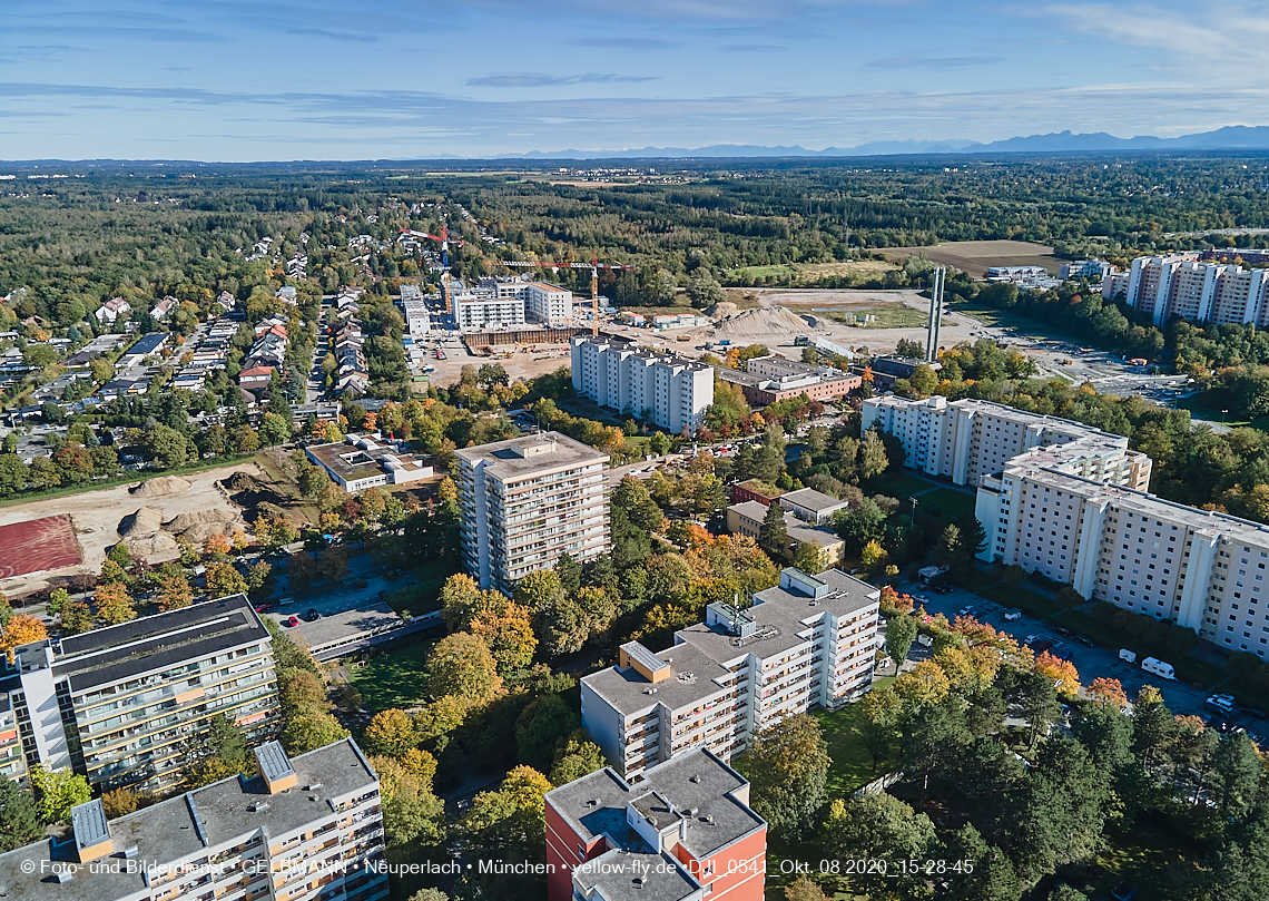 08.10.2020 - Baustelle Alexisquartier und Umgebung in Neuperlach